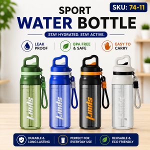 750ML Portable Mist Spray Sports Water Bottle with Straw