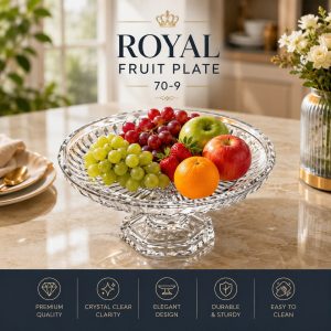 Royal Round Glass Fruit Plate (Model 70--9)