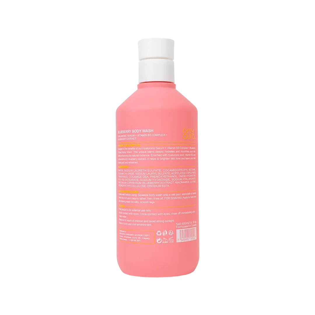 ONLYAURA Blueberry Shower Gel Bodywash 400ml - Image 3
