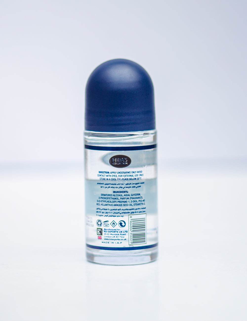 Hiba's collection (Blue de Blue Roll On Deodorant For Men) 60ml - Image 2