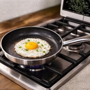 Hollow Non-Stick Fry Pan – Stainless Steel Handle 24CM:(SKU-25-56)