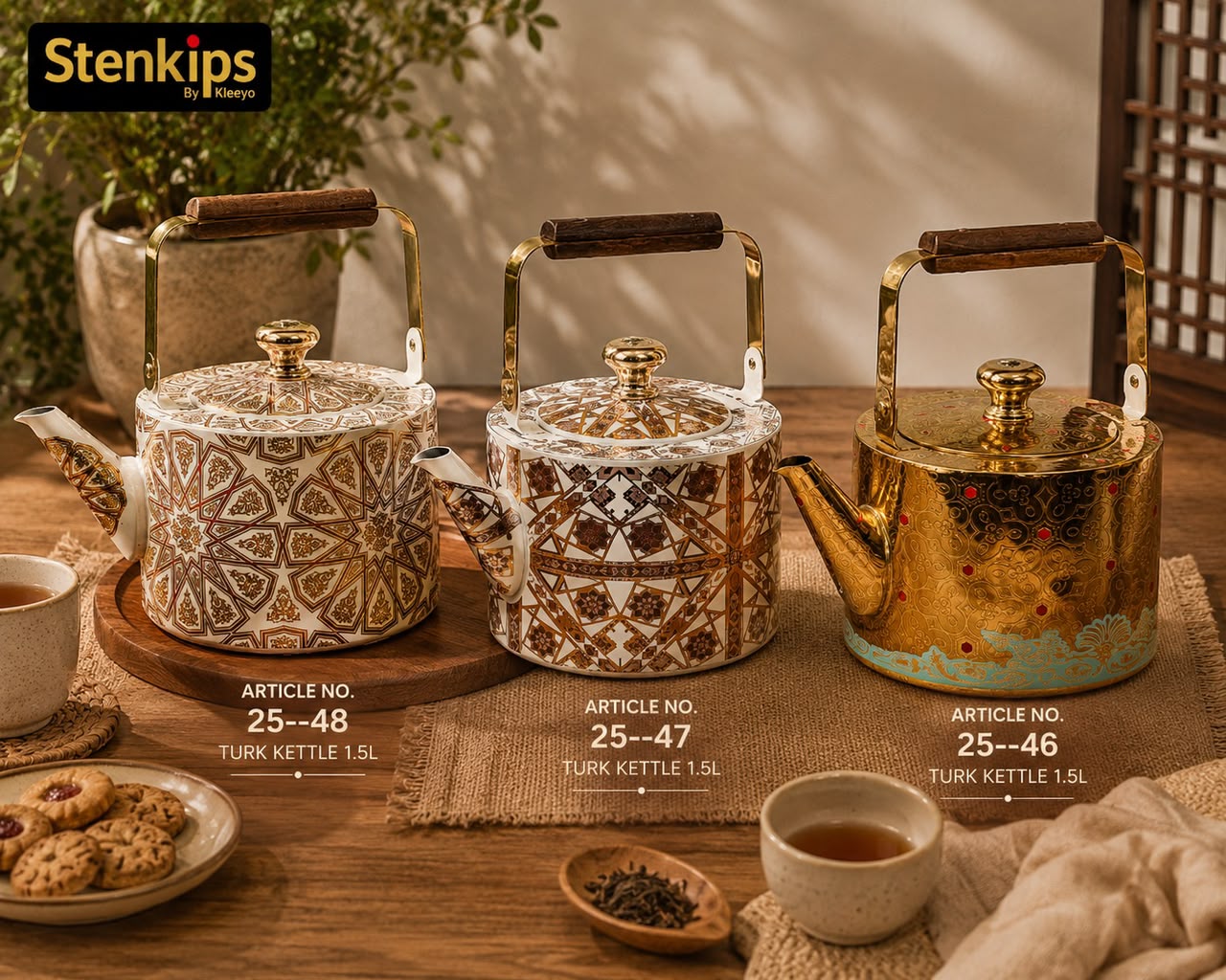 1.5L Gold-Finished Turkish Tea Kettle (Article No. 25-46) - Image 5
