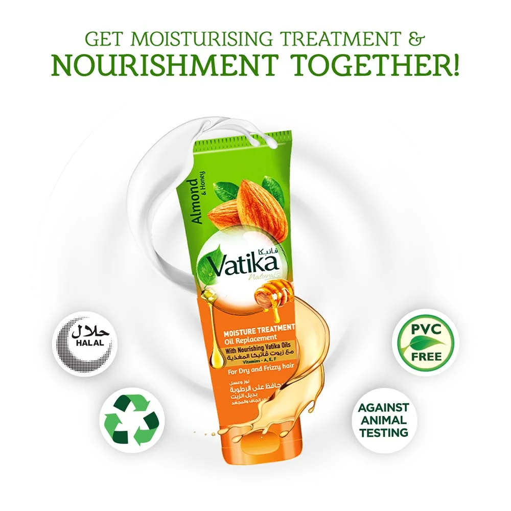 Vatika Naturals Moisture Treatment Hair Oil Replacement Natural Extract of Almond,200ML - Image 4
