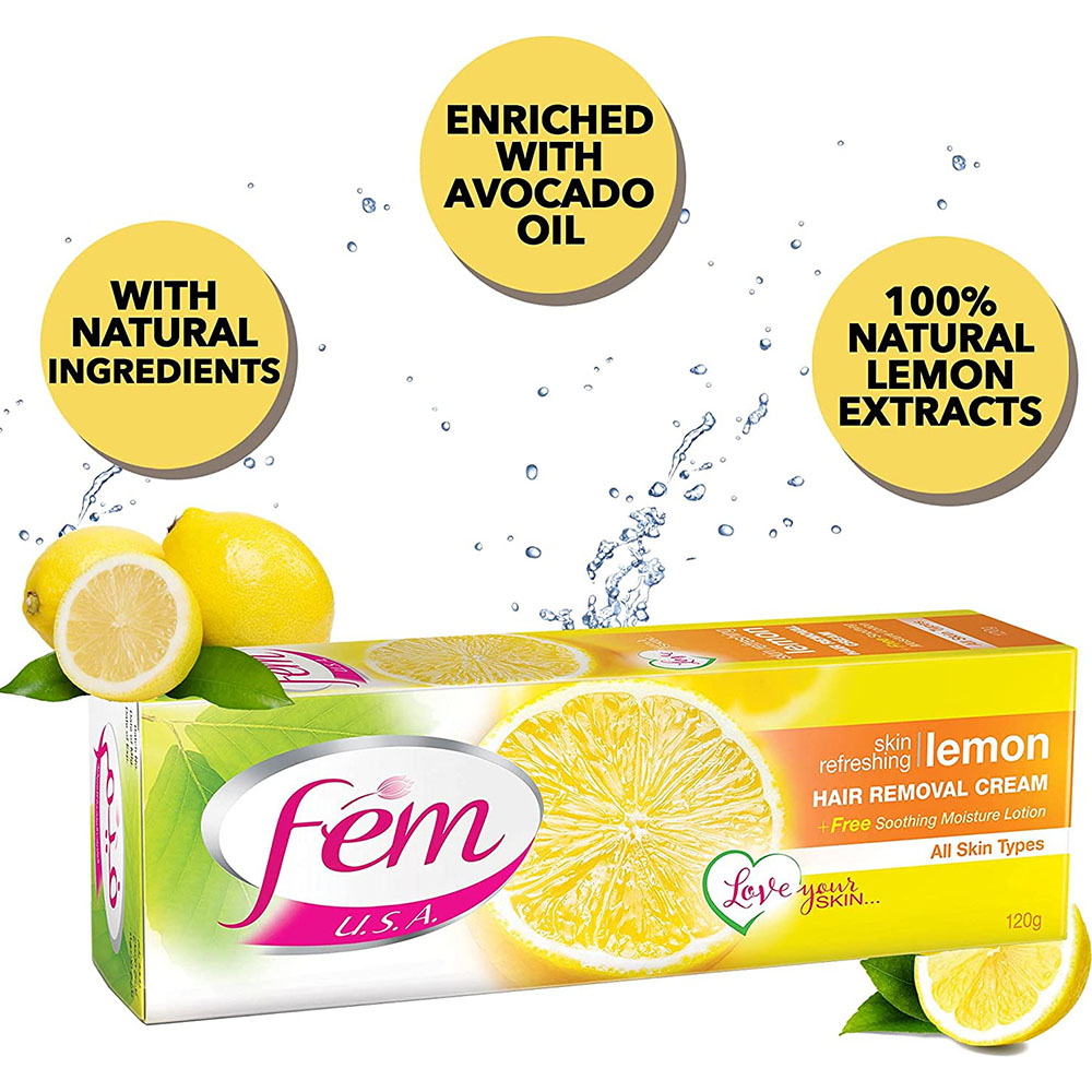 Fem Skin Refreshing Lemon Hair Removal Cream 120g - Image 4