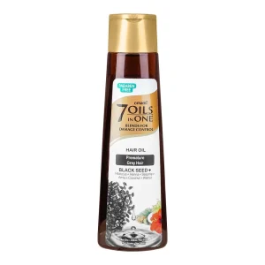 Emami 7 Oils in One Black Seed Damage Control Hair Oil for Premature Grey Hair 200ML: