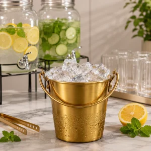 Stenkips Stainless Steel Large Portable Ice Bucket, 1100ML ( Large 25-34)