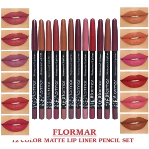 Flarmor Water Proof Lip Liner Pencil - 12Pcs