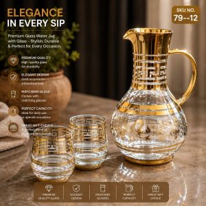 7-Piece Luxury Glass Water Set,(SKU 79--12)