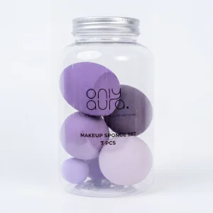 ONLYAURA MAKEUP SPONGE 7-PCS SET WITH BOTTLE (FF707) 78G