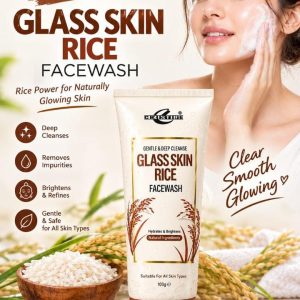 Christine Glass Skin Rice Facewash, 100g
