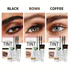 ICONSIGN Lash & Brow Tint Kit - Temporary Eye Brow Tint Black, Coffee & Brown Color - Image 4