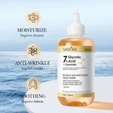 Sadoer 7% Glycolic Acid + Ceramide Facial Toner 230ml - Image 2
