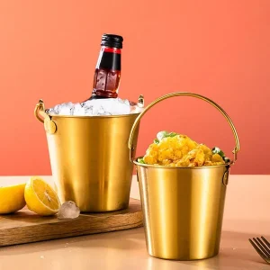 Stenkips Stainless Steel Small Portable Ice Bucket 700 ML (Medium 25-33)