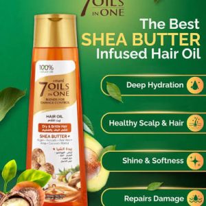 Emami 7 Oils in One Shea Butter Damage Control Hair Oil, For Dry & Brittle Hair, 200ml