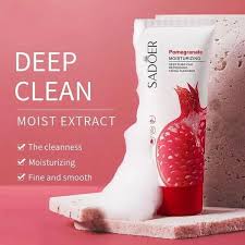 SADOER Pomegranate Moisturizing Facial Cleanser Cleansing Foam Face Wash 100g