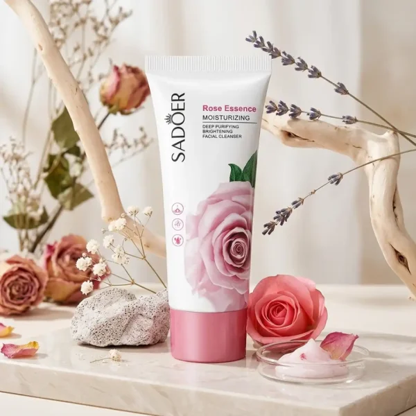 Sadoer Rose Essence Refreshing Deep Purifying Moisturizing Facial Cleanser – 100ml