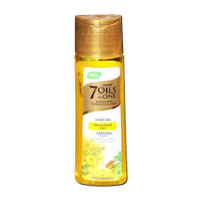 Emami 7 Oils In One Sarson Natural Black Hair Oil, Non-Greasy/Non-Sticky, 100ml