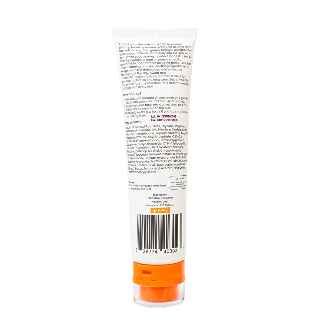 ONLYAURA Nature Shield Sunscreen SPF50+ 150ML - Image 2