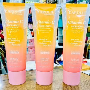 Yardlie Professional Vitamin C Face + Body Lotion + Serum tubes (200g / 7.05 oz)