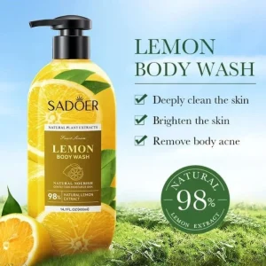 Sadoer Lemon Body Wash Natural Lemon Extracts 400ml