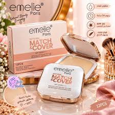 Emelie Paris Natural Match & Cover Compact Powderย