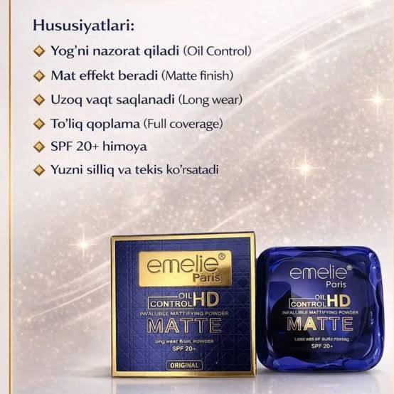 Emelie Paris Oil Control HD Matte Infallible Mattifying Powder (Item No. H620 - Image 4
