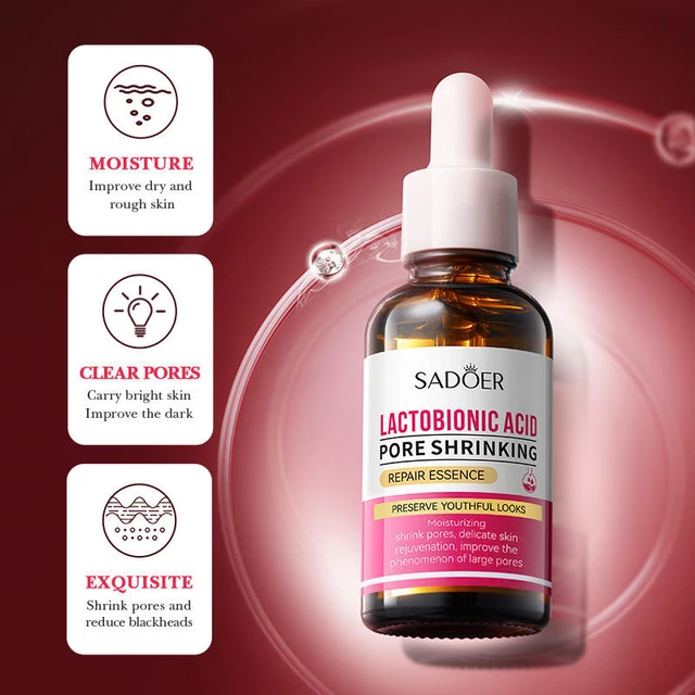 SADOER Lactobionic Acid Pore Shrinking Repair Essence (30ml) - Image 3