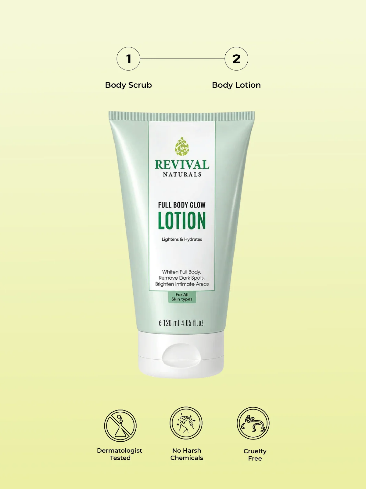 Revival Naturals Full Body Glow Lotion (Lightens & Hydrates) 120ML